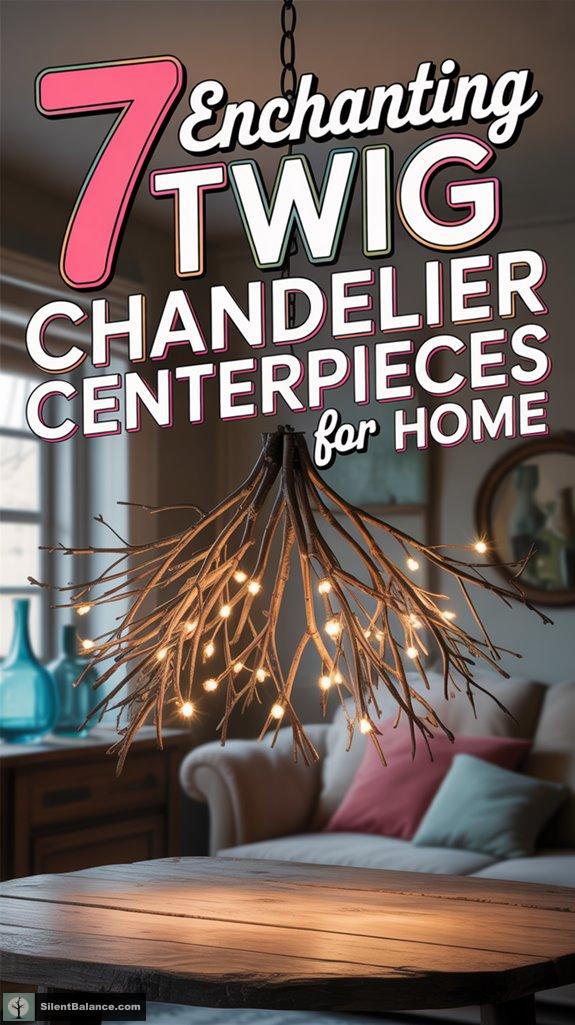 twig chandelier centerpiece ideas