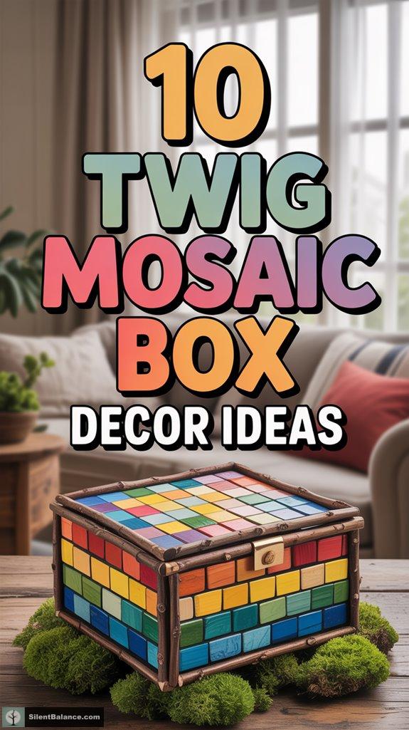 twig mosaic box decor
