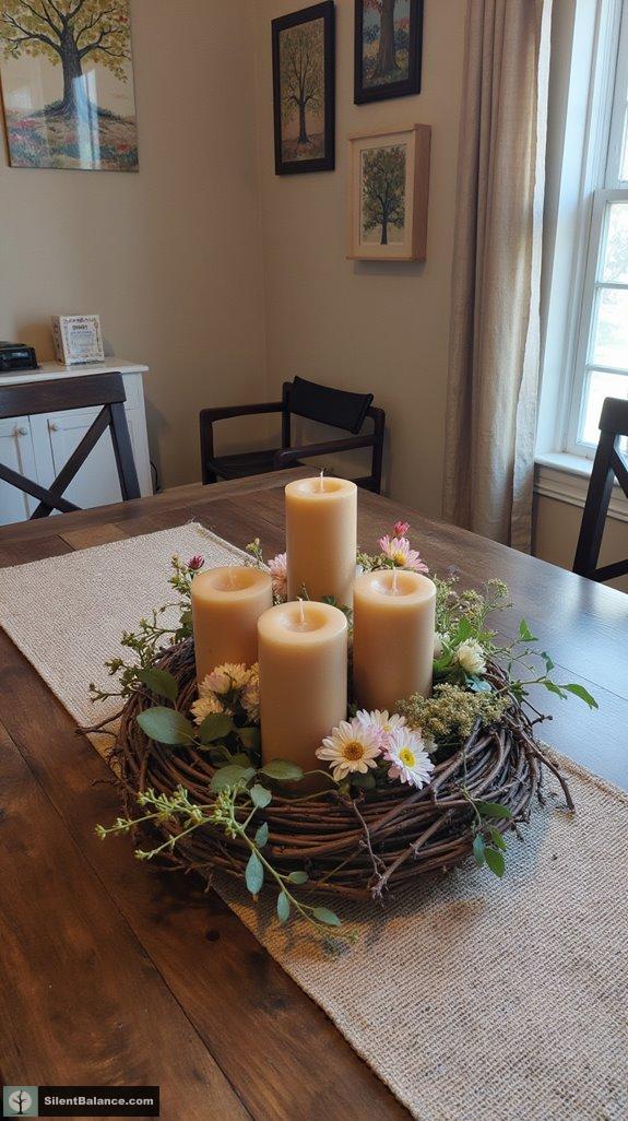 twisted branch wreath decor