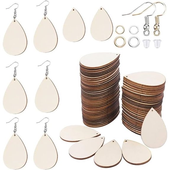 500 Pcs Unfinished Wooden Jewelry Making Kit