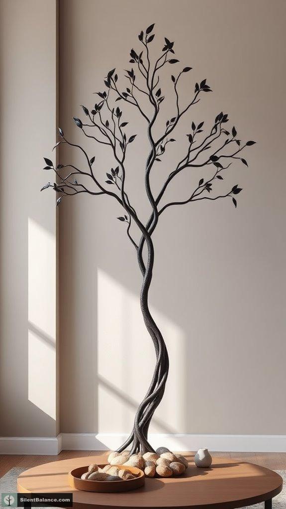 unique metal tree sculptures