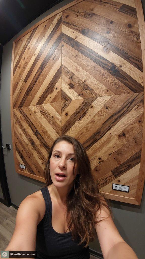 unique salvaged wood mosaic