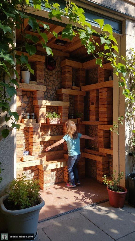 unique wooden block decor