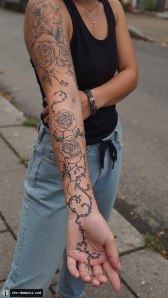 urban girl s floral ink