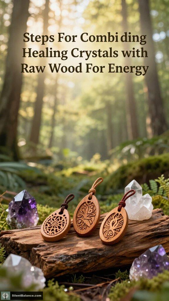 using crystals with wood