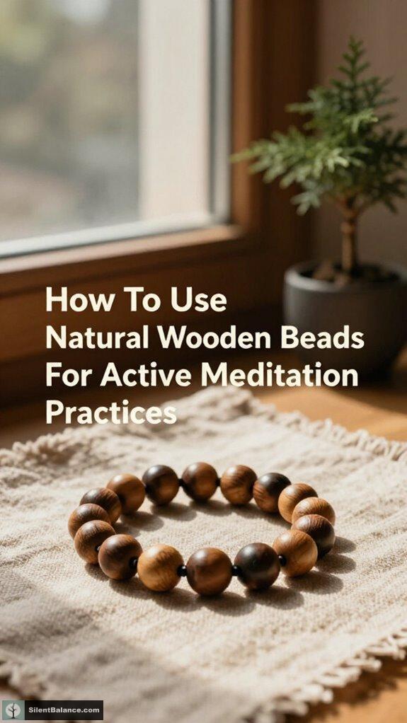 using wooden beads meditation