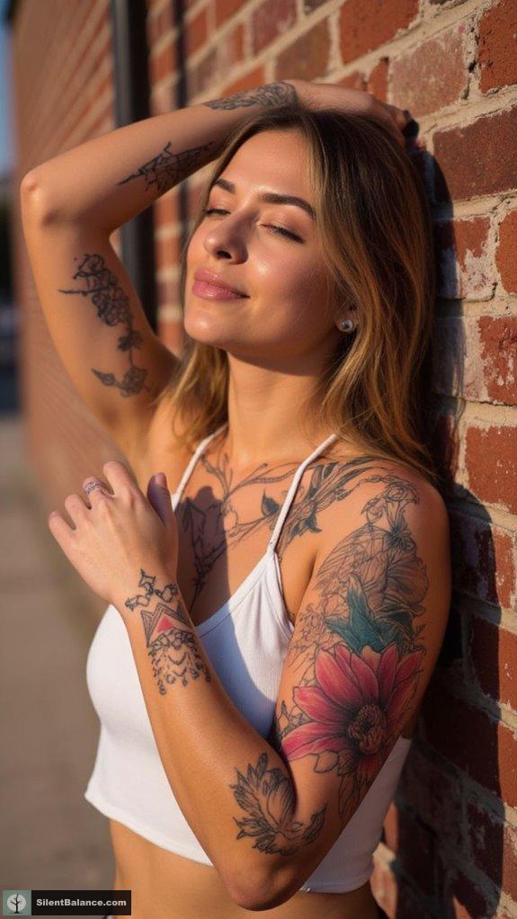 vibrant arm tattoo expression
