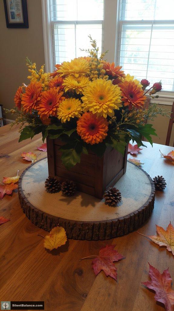 vibrant autumn centerpiece maintenance