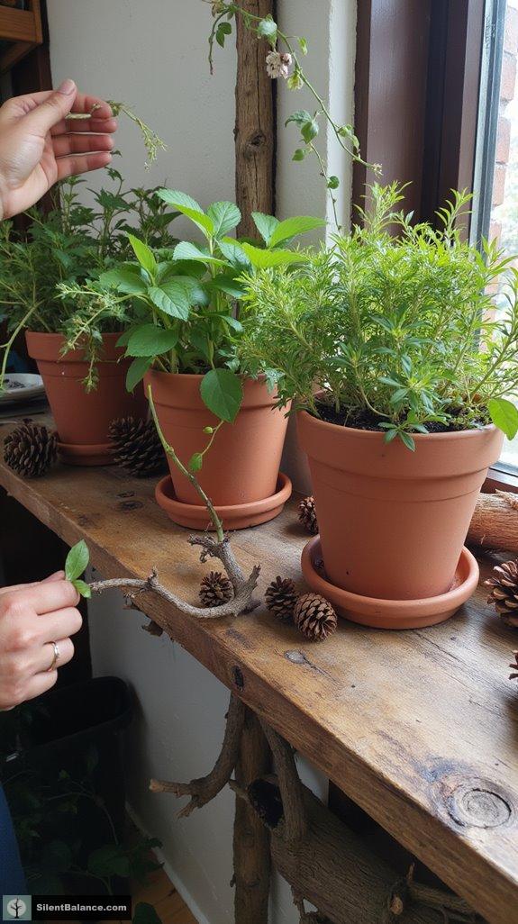 vibrant botanical wooden displays