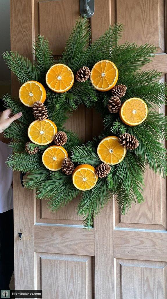 vibrant citrus holiday wreath