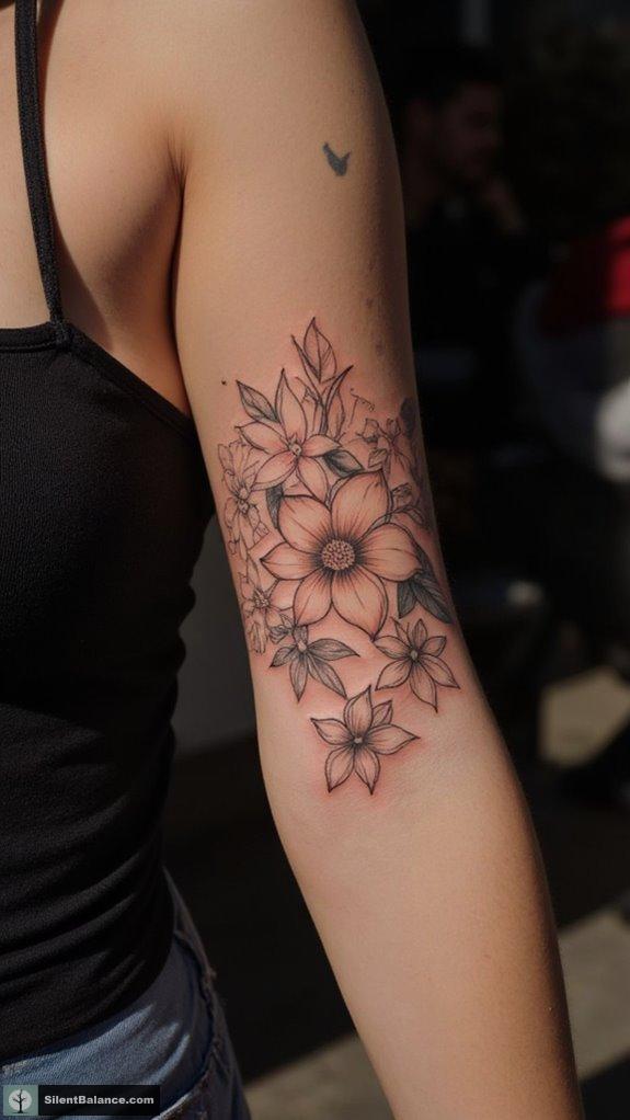 vibrant floral tattoo maintenance