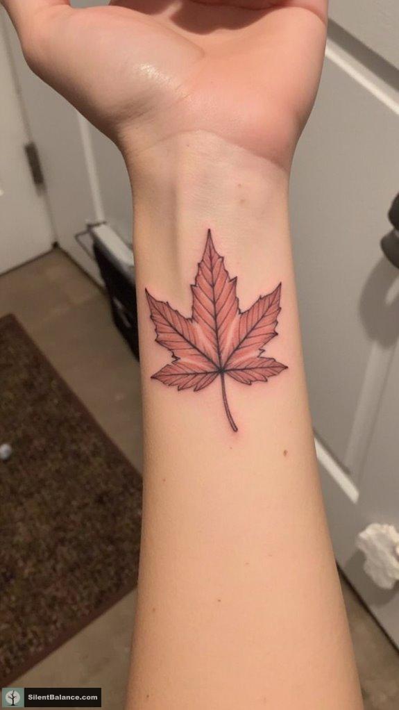 vibrant maple family tattoos