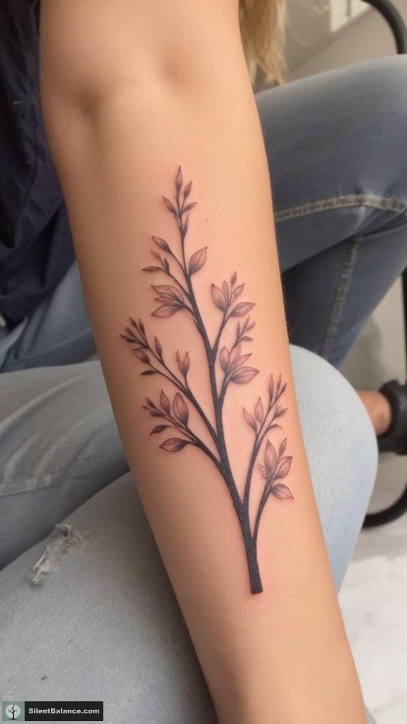 vibrant spring blossoms tree tattoos