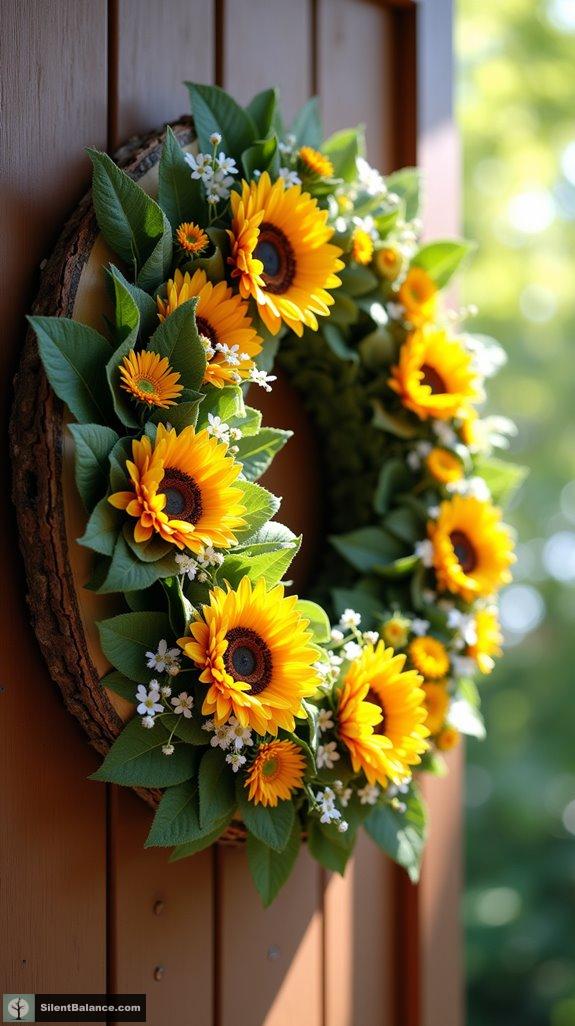 vibrant summer floral wreath