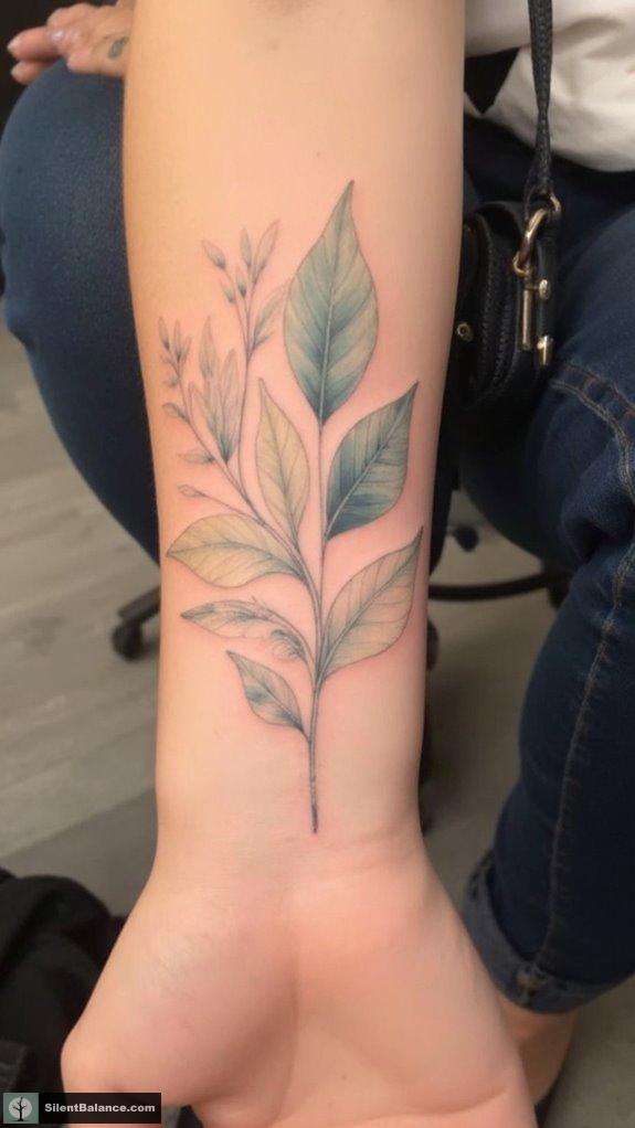 vibrant watercolor nature tattoos