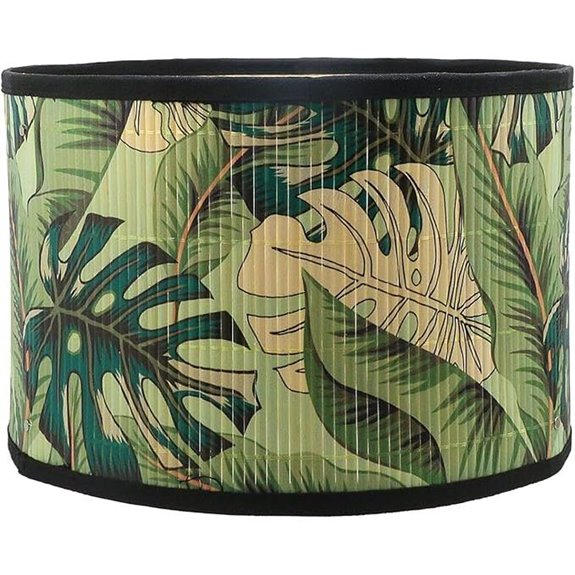 Green Leaves E27 Vintage Lamp Shade (11.8 x 7.9)