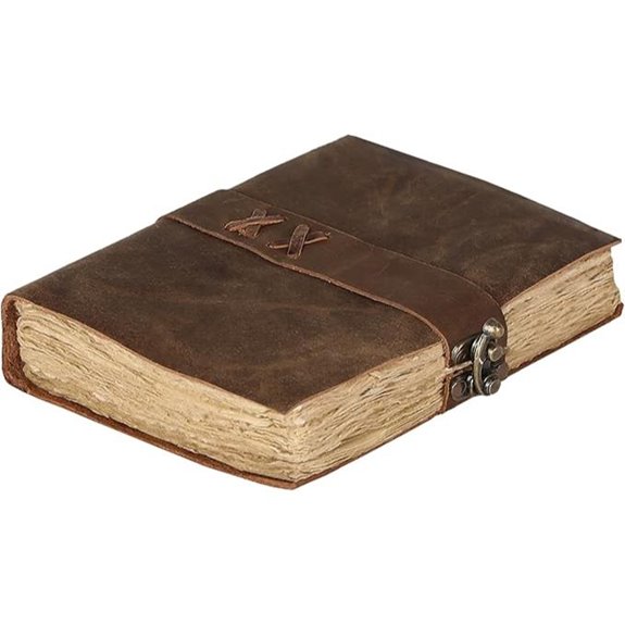 Vintage Leather Journal with Buffalo Deckle Edges