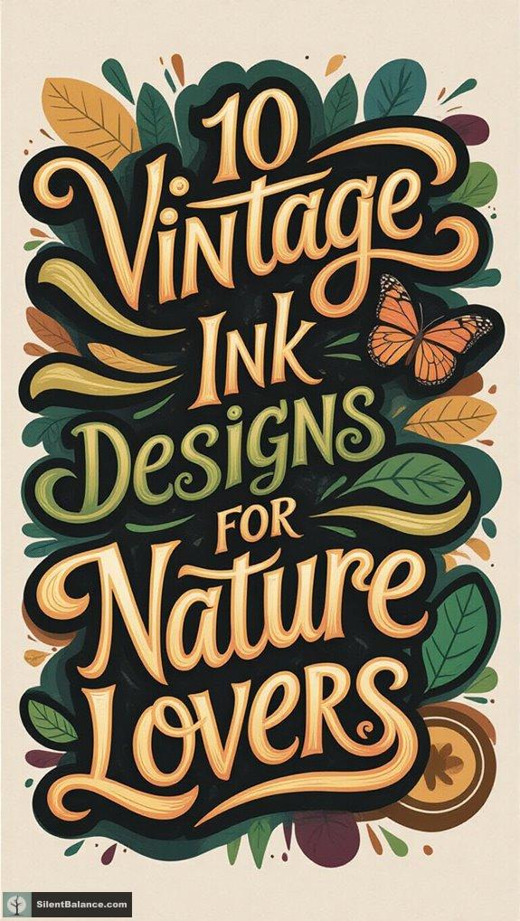 vintage nature inspired ink designs