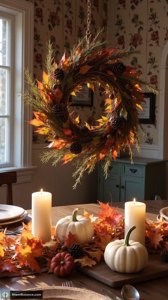 vintage pinecone wreath decor