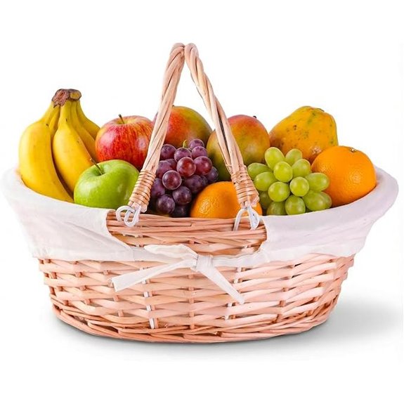 Vintiquewise Wicker Picnic Basket for Home & Garden