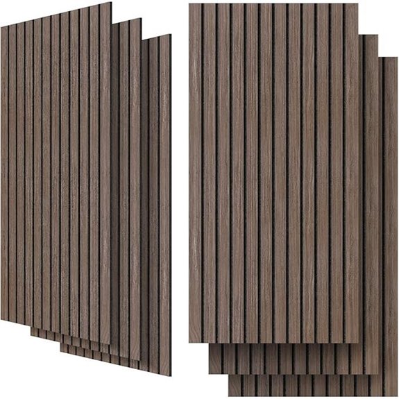 UMIACOUSTICS 6-Pack Acoustic Soundproof Panels (Walnut)