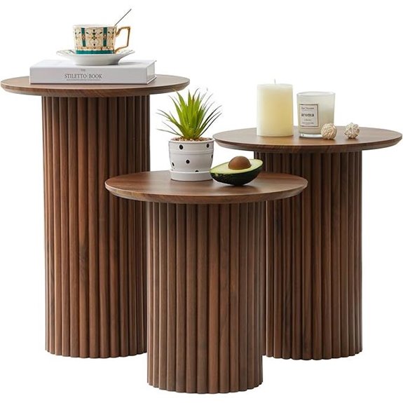 Bifins Nesting Coffee & Side Tables Set (Walnut)