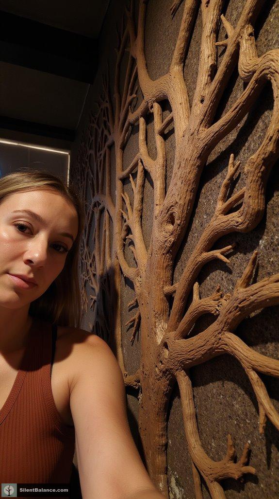 warm earthy wood elements