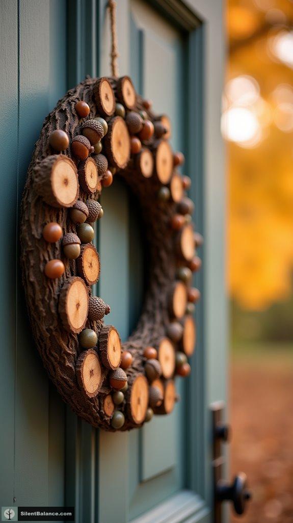 whimsical autumn wood wreath