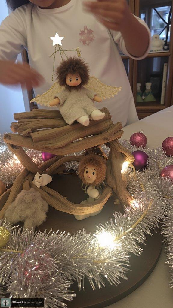 whimsical driftwood holiday decor