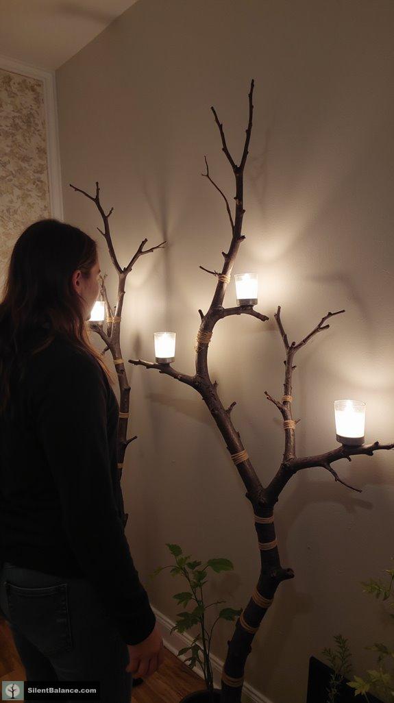 whimsical natural branch decor