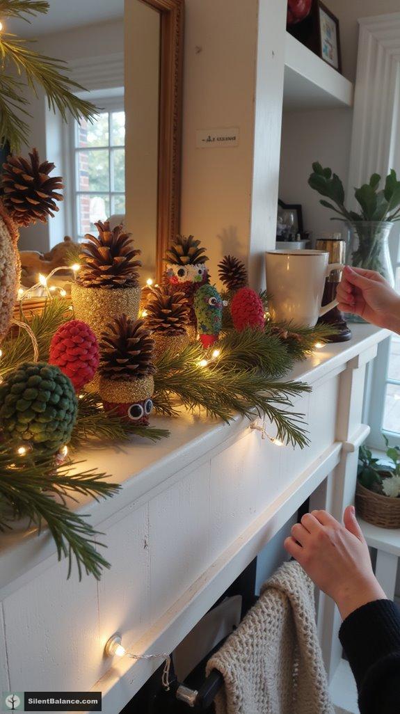 whimsical pinecone holiday decorations