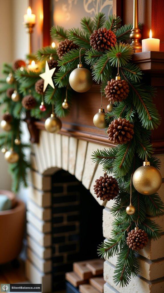 whimsical pinecone star garland
