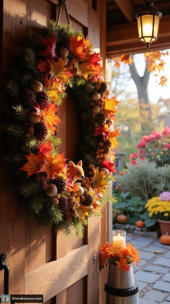 whimsical pinecone wreath decor