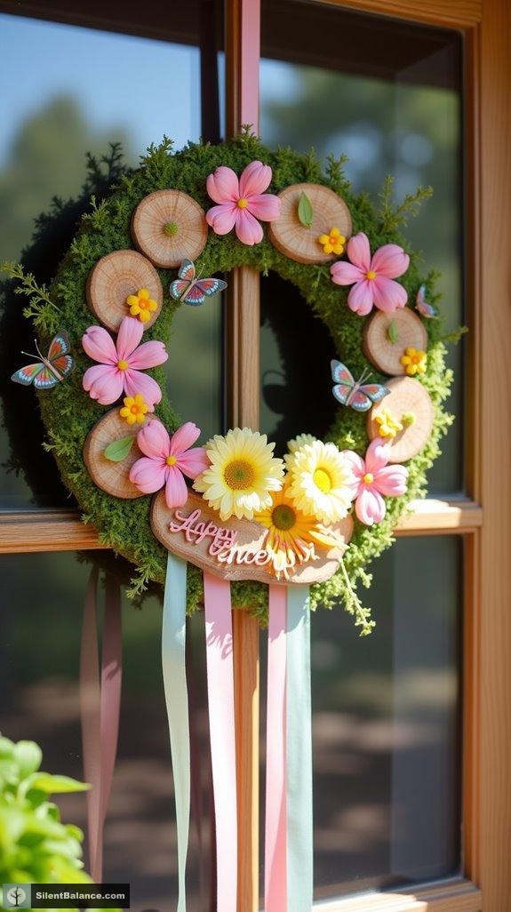 whimsical spring door decor