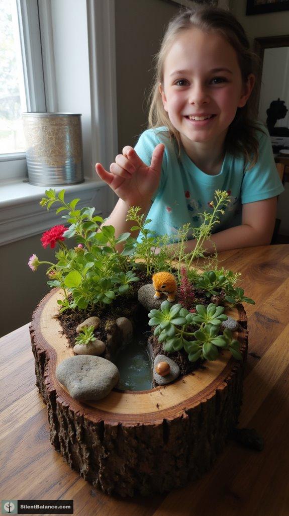 whimsical terrarium tree displays