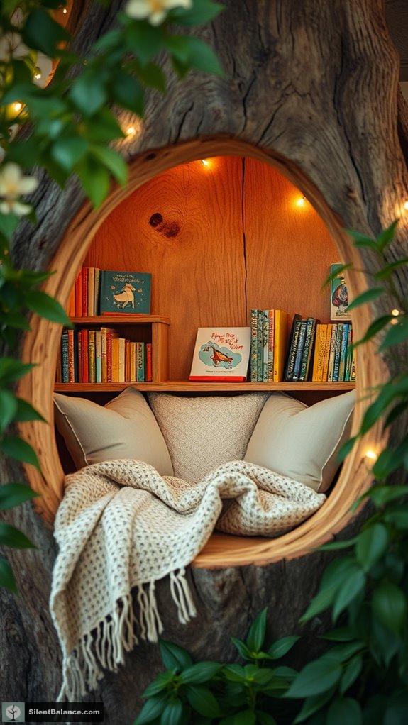 whimsical tree trunk design