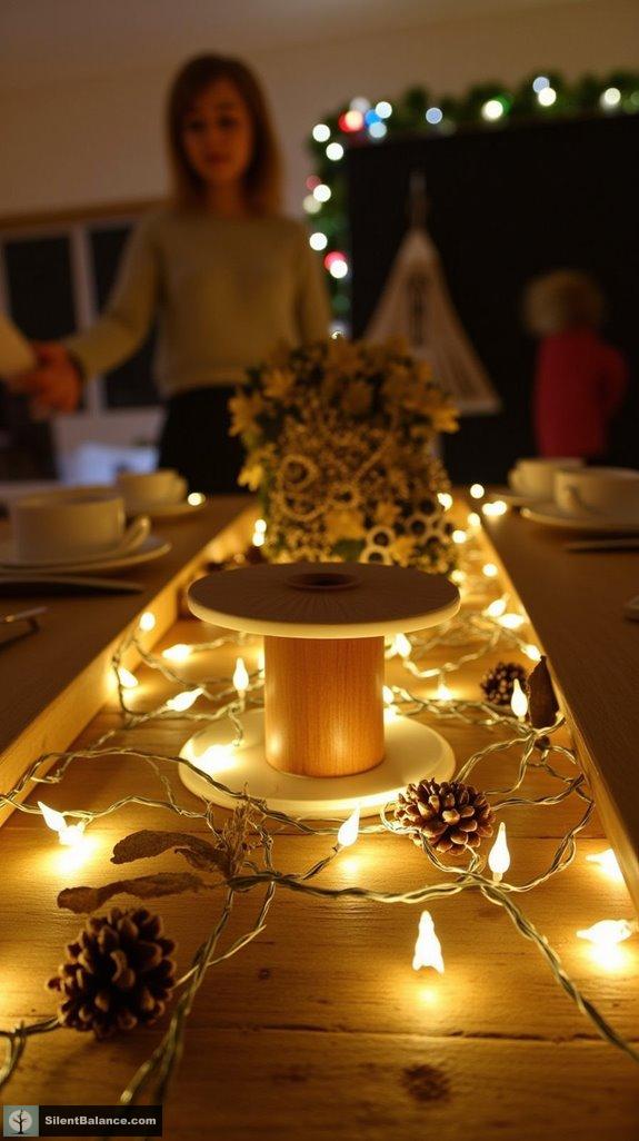 whimsical vintage wooden centerpiece