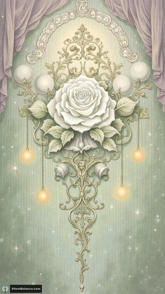 white rose mandala meditation