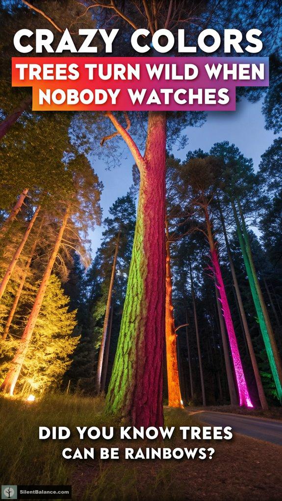 wild trees vibrant hues