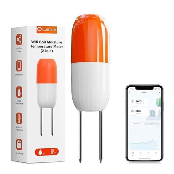 Lumary Wireless Soil Moisture & Temperature Monitor