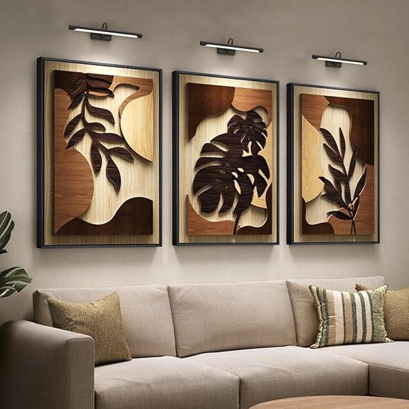 Wood 3D Wall Art Set for Living & Office Decor