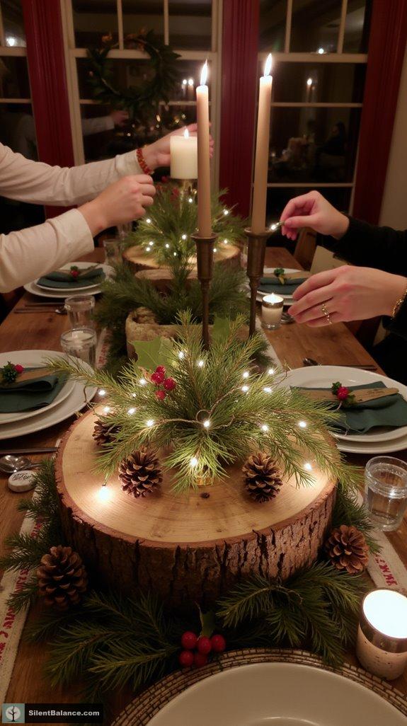 wood accents for centerpiece