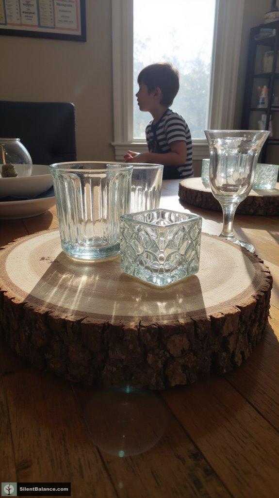 wood and glass harmony