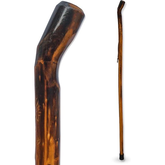 RMS Nature Wood Hiking Stick with Leather Strap