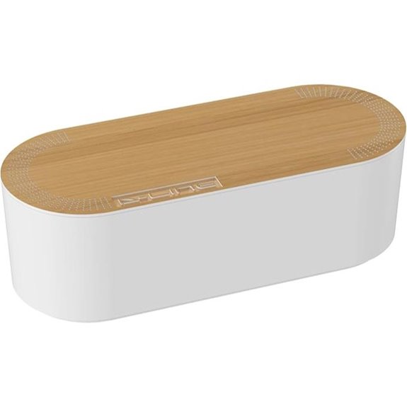 D-Line Cable Management Box with Wood Lid