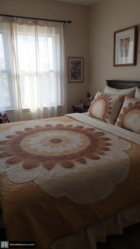 wood slice bedding design