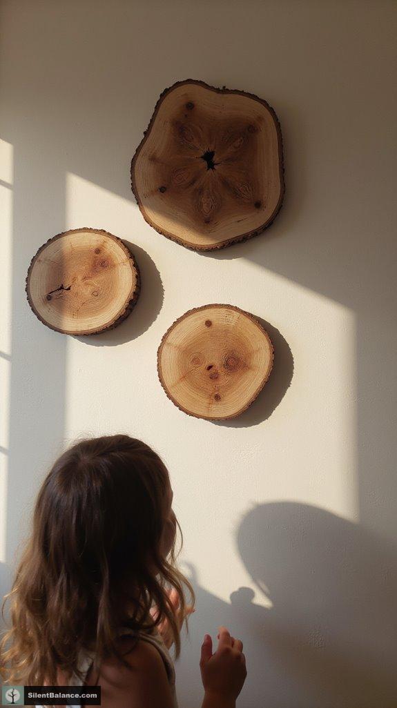 wood slice decor clusters