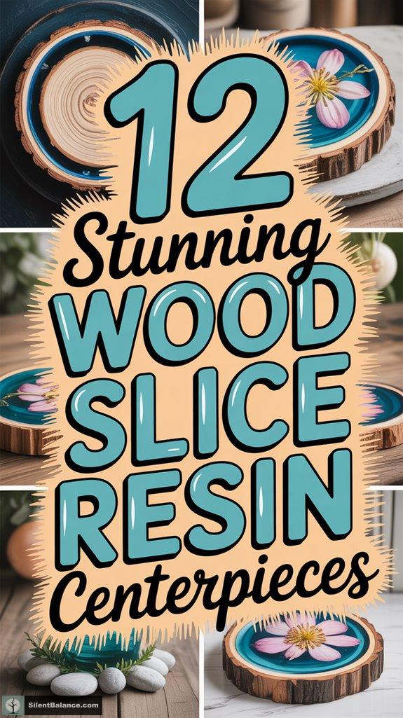 wood slice resin centerpieces