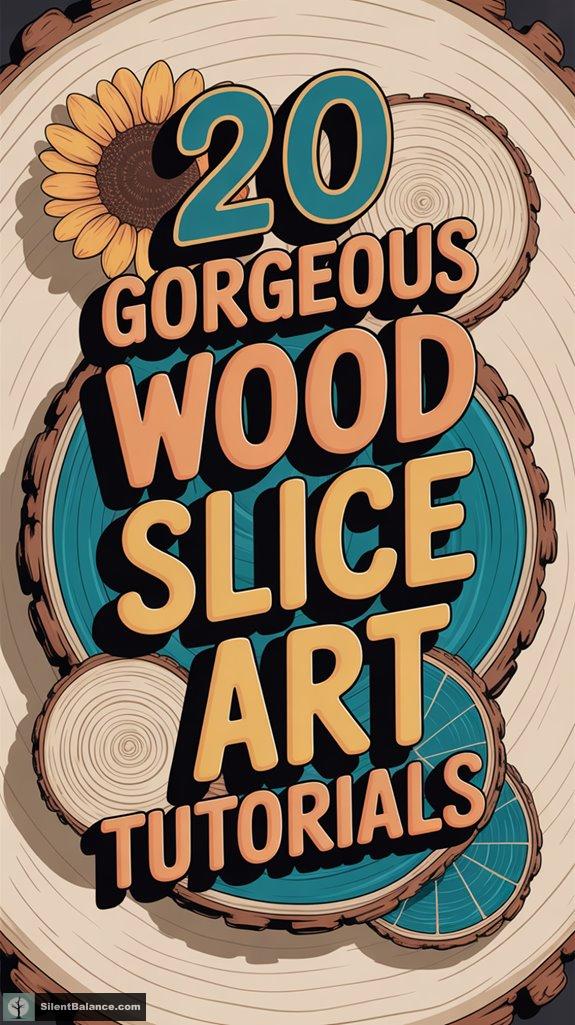 wood slice wall art tutorials