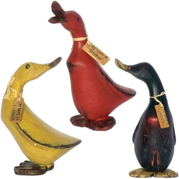 Homestyles Wooden Baby Duck Figurine Set (3 Pieces)